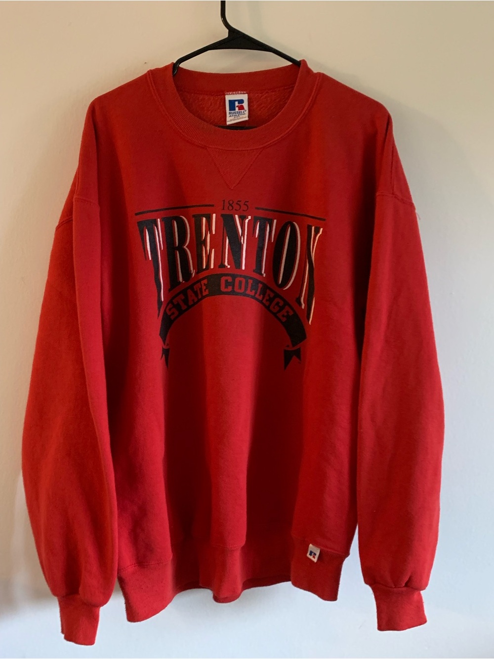 Russell Athletic Red Trenton State College Crewneck Sweatshirt